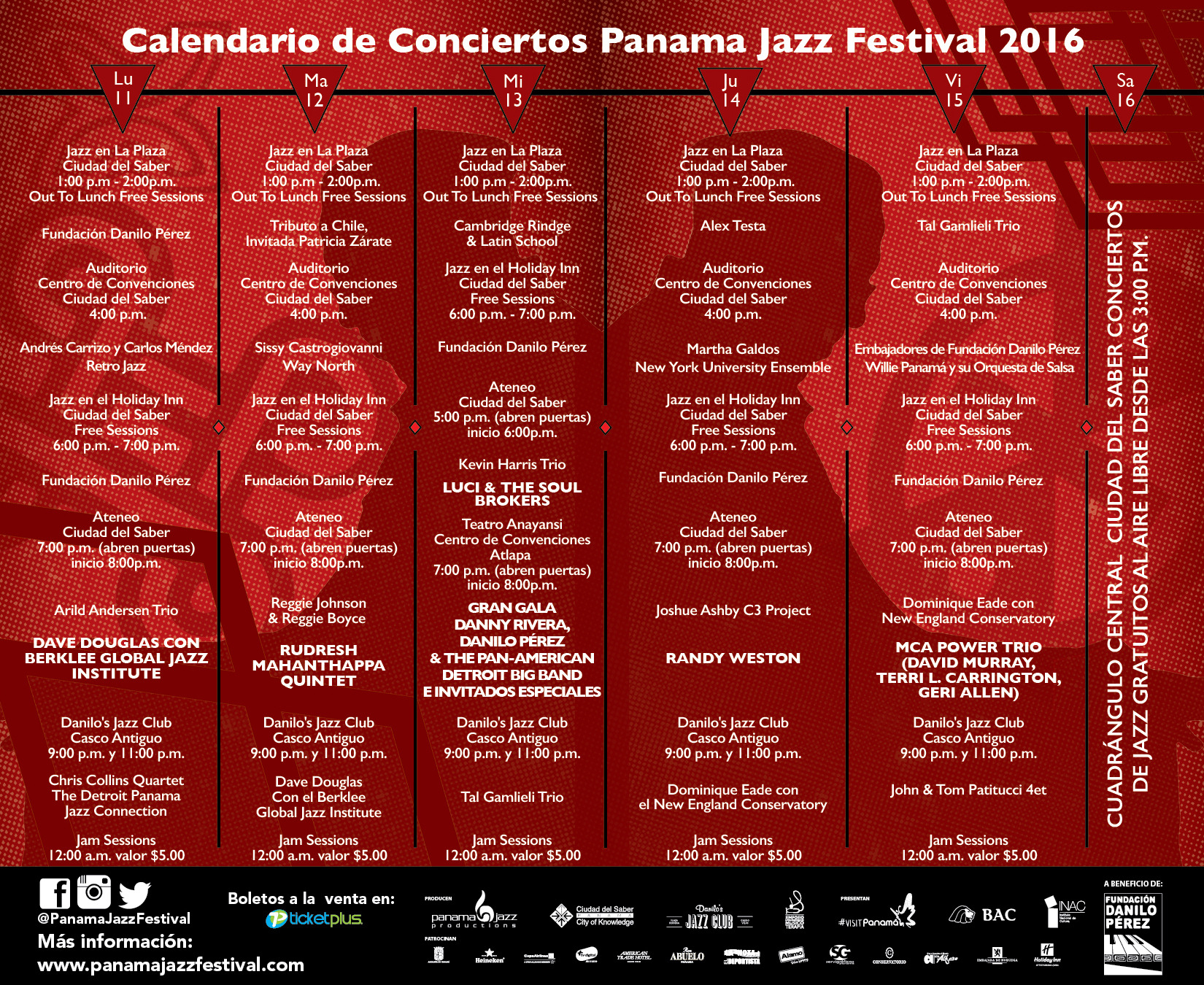 panama jazz festival concerts schedule | the panama news