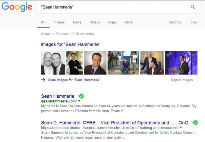 Sean on google