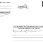 A absentee ballot from abroad envelope