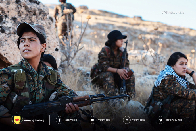 YPG women in arms