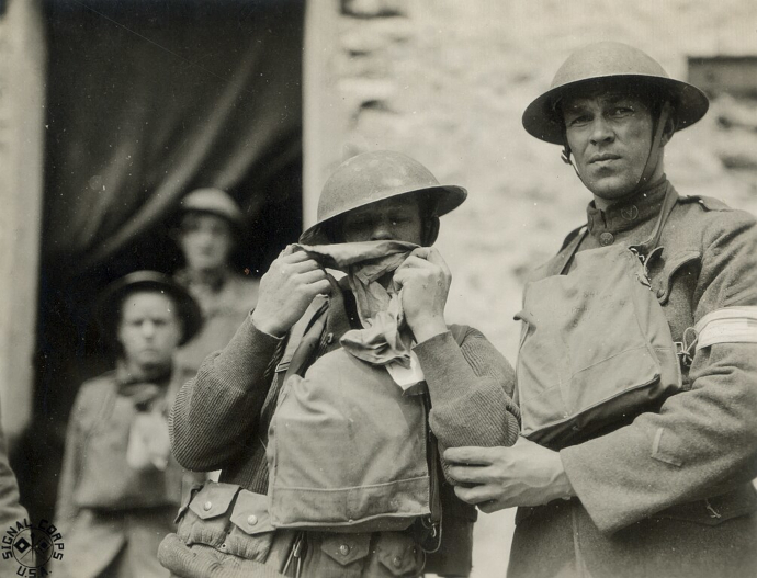A shell shocked soldier in France in World War I. National_Museum_of_Health_and_Medicine photo.
